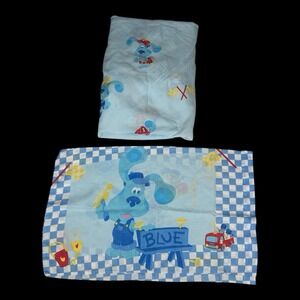 Vintage Dan River Blues Clues Sheet And Pillow Case Twin  Made In The USA
